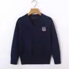 Suéter Pulôver Novo Estilo para Crianças de Faculdade Transfronteiriço Outono Suéter para Meninos Roupas Infantis Meninas Bebê Manga Longa Uniforme Escolar Atacado