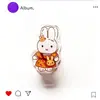 Coelho Miffy Desenho Animado Acrílico Periférico Anime Clipe PP Papelaria Estudantil Multifuncional Vertical Clipe para Prova Documento Nota