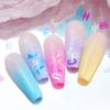 Caixa com 12 Compartimentos Lantejoulas para Unhas Letras Inglesas Peroladas Cor Mista Ultra-Finas Lantejoulas PET para Nail Art Acessórios de Cola DIY