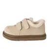 Zapatos de Algodón con Forro de Polar y Velcro para Mujer Otoño e Invierno 2025 Nuevos Zapatos de Suela Gruesa Zapatos de Algodón Blancos Pequeños con Piel Engrosada Birkenstock