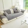 Cojín de Sofá de Felpa de Algodón Estilo Crema 2026 Nuevo Otoño e Invierno Engrosado Antideslizante Cojín de Asiento de una Pieza