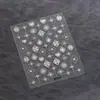 Pegatinas de Uñas Vintage al por Mayor Forma de Cruz Estilo Buccellati Lámina Dorada y Plateada Pegatinas 3D para Uñas Decoraciones para Uñas