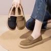 Sapatos estilo Birkenstock de Solado Grosso em Estoque com Lã Adicionada, Sapatos Femininos de Inverno Retrô Quentes de Lã de Cordeiro, Sapatos Femininos de Algodão, Botas de Neve