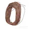 Cordón de cuero de piel de oveja al por mayor de 3 mm a 6 mm, cordón redondo de cuero, cordón de cuero PU sintético, cordón de cuero con núcleo recubierto para accesorios, cinturones, accesorios de bricolaje