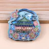 Pegatinas para refrigerador de Shenyang, pegatinas para refrigerador de la ciudad, recuerdos turísticos, pegatinas para refrigerador de Wenchuang, pegatinas magnéticas, pegatinas magnéticas tridimensionales para refrigerador.