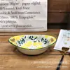 Venta al por mayor Celebridad de Internet Tazón de Cerámica de Doble Oreja Tazón para Ensalada de Frutas Creativo con Forma de Lingote Tazón para Arroz Horneado Omelette Arroz Vajilla Creativa