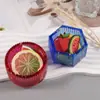 Amapola DIY Resina de Cristal Seis Caras Redondo Triángulo Rayado Yeso Almacenamiento Maceta Molde de Silicona