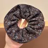 Goma para el pelo con estampado de leopardo marrón para otoño e invierno para mujer, scrunchie elegante y sofisticado para peinados de moño