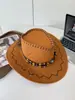 Sombrero de vaquero americano occidental vintage más vendido transfronterizo para hombres y mujeres, sombrero de protección solar para viajes al aire libre, sombrero de jazz de estilo étnico