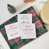 Tarjeta de Felicitación Navideña Ins Caja de Regalo Nochebuena Caja de Embalaje Etiqueta Decorativa Tarjeta Floristería Postre Tarjeta de Mensaje Festivo