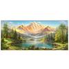 Pintura de Paisaje Cornucopia Rizhao Jinshan Decoración de Sala de Estar Pintura de Pared de Fondo de Sofá Colgante Pintura al Óleo de Aleación de Aluminio