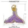 Europeu e Americano gota de óleo borboleta amor cobre zircônia pulseira diy pingente feminino cauda de sereia pingente de colar acessórios de joias