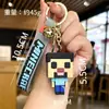 Llavero Transfronterizo Mi Mundo Bloques de Construcción de Goma Suave de PVC Muñeca Colgante para Mochila Cadena de Coche Pequeño Regalo al por Mayor