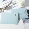 Conjunto de Papel de Carta e Envelope com Estampagem a Quente Rosa Azul Carta de Amor Dia dos Namorados Flor Rosa Metálica Fecho de Coração Envelope Perolado