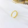 Método antiguo herencia 2 mm acero de titanio no se decolora anillo liso para mujer anillo liso simple todo partido anillo anillo