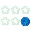 Acrílico luminoso flash fino oco estrela de cinco pontas acessórios feitos à mão DIY brincos joia de orelha pulseira pingente saco de material