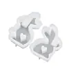 Coelhinho da Páscoa Ornamento Criativo Base para Vela Molde de Silicone Suporte de Vela de Coelho em Forma de Coração DIY Molde de Resina