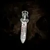 Plata de Ley S925 Joyería Taoísta Colgante Espada de los Chismes Amatista Morada con Cinabrio, Nuevo Estilo Chino Tendencia Nacional Collar para el Año de Nacimiento