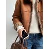 Chaqueta de Peluche de Cordero Pequeña Fragante de Gama Alta para Mujer Invierno Corta Piel Pequeña Integrada Chaqueta de Gamuza Gruesa