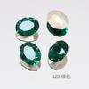 Dongzhou Diamante Esmeralda Cristal Uñas Arte Diamante Destellante Seleccionado Vidrio K9 Diamante Ovalado Forma Especial Collar Pendientes Accesorios de Joyería