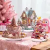 Livro de Natal Árvore de Natal Acrílico 2D Enfeites de Mesa para Casa Sala de Estar Estudo Decorações de Atmosfera Festiva