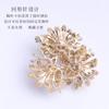 Broche con hebilla de toalla de seda, alfiler de una sola palabra, con diseño de margaritas y granadas, con gotas de aceite y diamantes de imitación, venta al por mayor transfronteriza