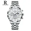 Fábrica Ruiziyuan Venta al por mayor Reloj para hombre Multifuncional Luminoso Impermeable Reloj de cuarzo Negocio transfronterizo Correa de acero Reloj para estudiante