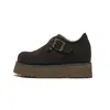 Sapatos Femininos Birkenstock 2026 Primavera e Outono Novos Mocassins Plataforma Slip-On de Solado Grosso Sapatos Birkenstock de Cobertura Total