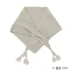 2026 Inverno Franja Tricô Grosso Xale Outerwear Atmosfera Moderna Moda Versátil Triângulo Lenço Manto Capa