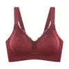 Sutiã feminino sem costura para seios pequenos, com push-up e suporte lateral para evitar flacidez, renda, bojo fixo, sutiã ajustável