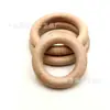 25-70mm Listo para Usar Madera de Haya Material Anillo de Madera Mordedor Tronco Color Bebé Práctica Agarre de Mano Anillo Accesorios
