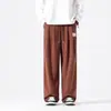 Outono/Inverno 2026 Novo Estilo Chinês Masculino Tendência Veludo Cotelê Casual Calça Plus Size Solta Retrô Reta Perna Larga