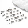 Nuevo Piercing Barra Gruesa 1.2mm Tornillo de Doble Cabeza Europeo y Americano Coreano Amor Cruz Perforación Puente de Oreja Moda Uña Hueso de Oreja