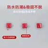 Ganchos Adhesivos sin Taladro para Colgar en la Pared del Baño, Ganchos Adhesivos sin Rastro, Mini Ganchos Rojos Festivos, Ganchos para Joyería y Llaves