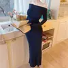 Comercio Exterior Ropa de Mujer Coreana Dongdaemun Estilo Nuevo Elegante Manga Murciélago Ajustado a la Cintura Atado Muestra la Figura Longitud Media Versátil Bolso