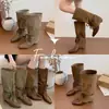 Botas Largas de Altura Creciente Estacionales Primer Encuentro para Mujer 2026 Nuevas Botas Altas Súper Elegantes con Correa Delantera Otoño-Verano Botas de Monta