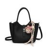 Bolsa Tote Portátil de Cor Sólida Feminina 2025 Nova Estilosa Versátil Fashionável Bolsa de Ombro Sob o Braço Bolsa Balde de Trabalho Cruzada