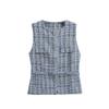 Comércio Exterior Atacado Roupas Femininas Estilo Europeu e Americano Transfronteiriço Aliexpress Nova Camisola Estilo Z com Decoração de Lenço e Cinto Colete Texturizado
