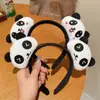 2024 Nova Faixa de Cabeça Panda Tridimensional Desenho Animado Bonito Urso Orelhas de Gato Flor Grampo de Cabelo Faixa de Cabelo Adulto Pacote de Cabelo Headwear