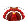 Capa de Acción de Gracias para Niños con Cordones, Disfraz de Fiesta Navideña, Venta al por Mayor de Fábrica, Capa para Niños con Patrón de Pavo