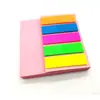 Jiuxing papelería cuadrado autoadhesivo Post-It nota banda de color aviso película fluorescente PET nota combinada punto de mensaje