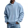 Sudadera con cremallera para hombre, estilo waffle, europea y americana, de nueva temporada, para primavera y otoño, casual, holgada, de manga larga, estilo americano, modelo nuevo
