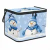 Caja de almacenamiento estilo invierno europeo y americano nevado, casa de madera navideña, caja de almacenamiento popular para dulces y artículos varios, acogedora casa de caña para decoración navideña