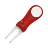 Garfo de Golfe Dobrável de Plástico ABS com Cabo, Garfo de Bola de Aço Inoxidável com Mola, Ferramenta de Reparo de Gramado