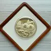 Moeda de Ouro Puro 999 Estilo Shuibei, Peça de Ouro Excêntrica de Celebridade da Internet, Presente de Dia dos Namorados para Namorada, Lembrança
