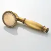 Chuveiro de Mão Estilo Europeu Vintage Todo em Cobre Preto Puro Latão Antigo Cabeça Pequena de Spray Chuveiro Único