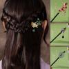 Horquilla de madera antigua, horquilla con borlas, paso a paso, imitación de ébano, tocado, accesorios Hanfu, ropa antigua, horquilla para sujetar el cabello, adornos para el cabello