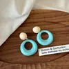 Brincos de Argola de Verão Presilhas para Mulheres Design de Nicho Brincos de Praia 2025 Novos Brincos Dopamina Exagerados de Férias
