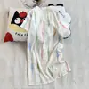 Pijama Casual de Dibujos Animados Lindo y Moderno para Mujer, Ropa de Casa Holgada, Camisón, Nuevo Vestido de Verano que se Puede Usar Afuera