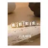 Aretes Collar Set Cobre Perla Brillante Flor No se Desvanece para Mujer Lujo Ligero Gama Alta Joyería al por Mayor Transfronteriza